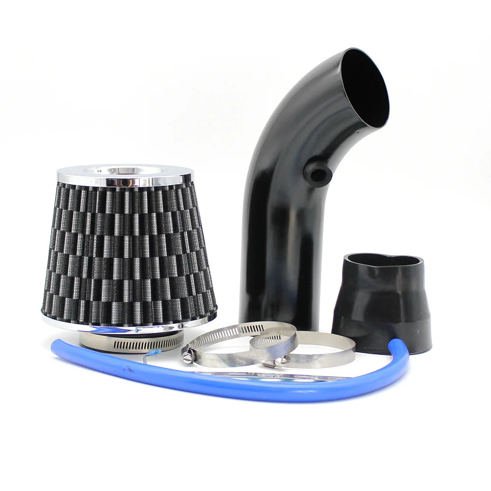 76mm High-Flow Cold Air Intake Filter Kit – Universal Mushroom Head Air Filter with Aluminum Pipe