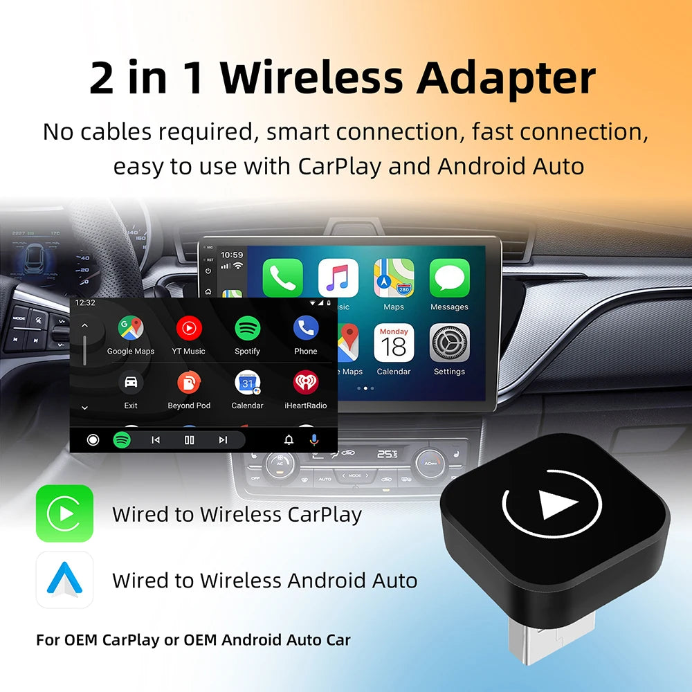 Wireless CarPlay & Android Auto Adapter