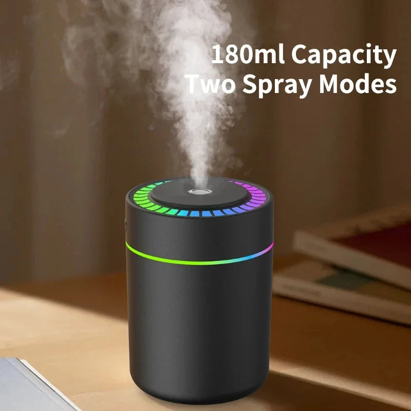 180ML Mini USB Humidifier | Cool Mist & LED Lights