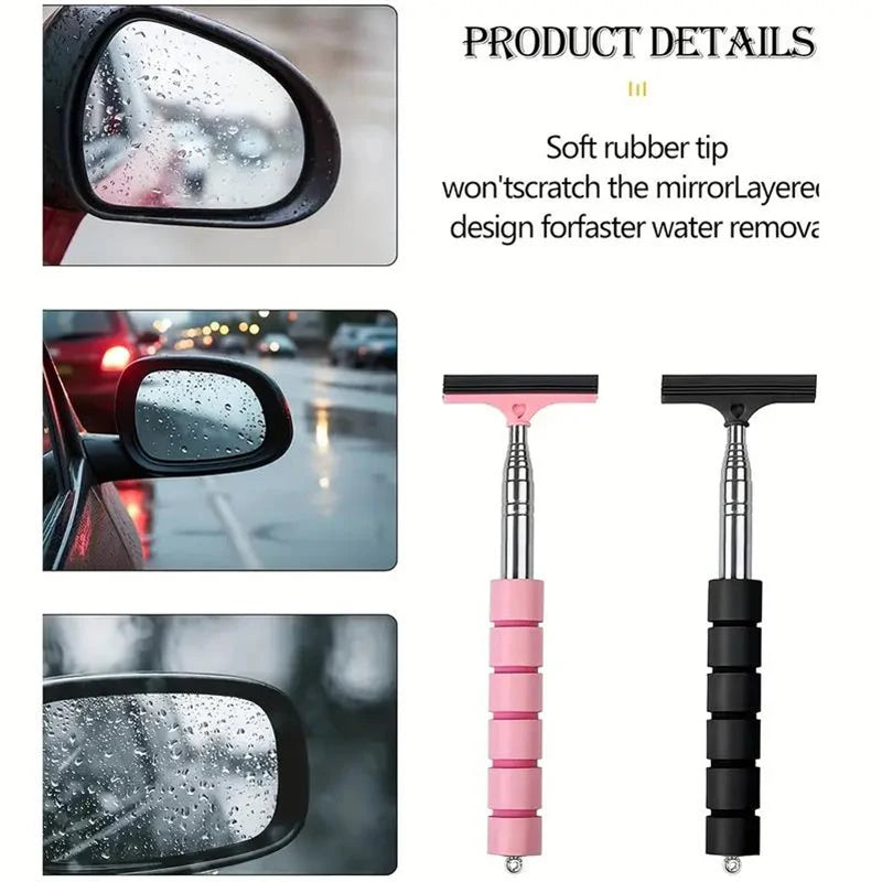 Extendable Rearview Mirror Wiper | Car Glass Cleaner