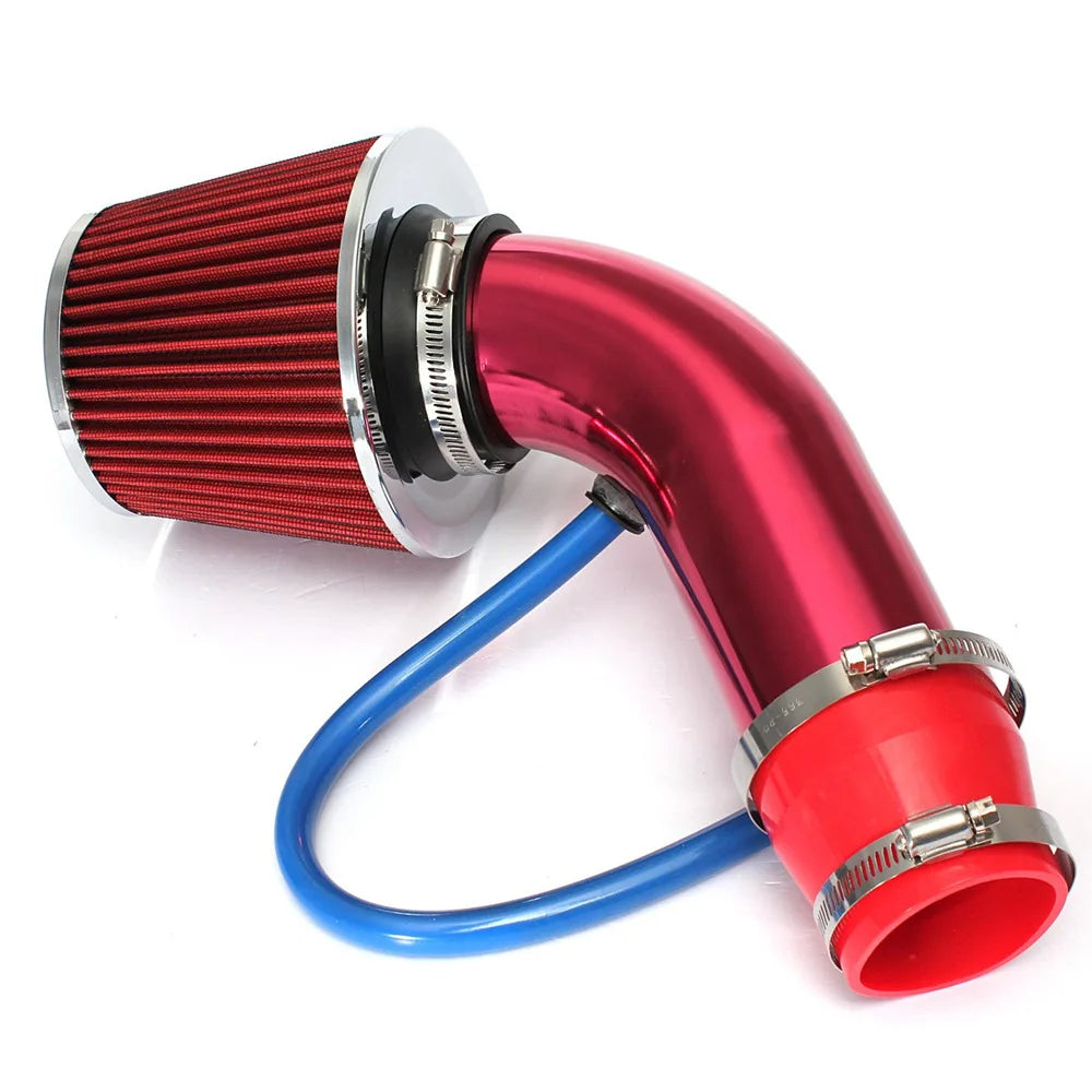 76mm High-Flow Cold Air Intake Filter Kit – Universal Mushroom Head Air Filter with Aluminum Pipe