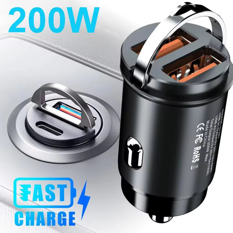 Mini USB-C Fast Car Charger | 100W/200W