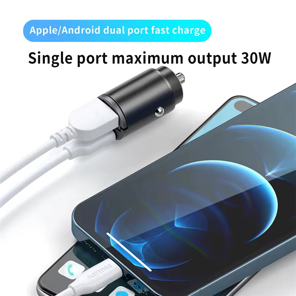 Mini USB-C Fast Car Charger | 100W/200W