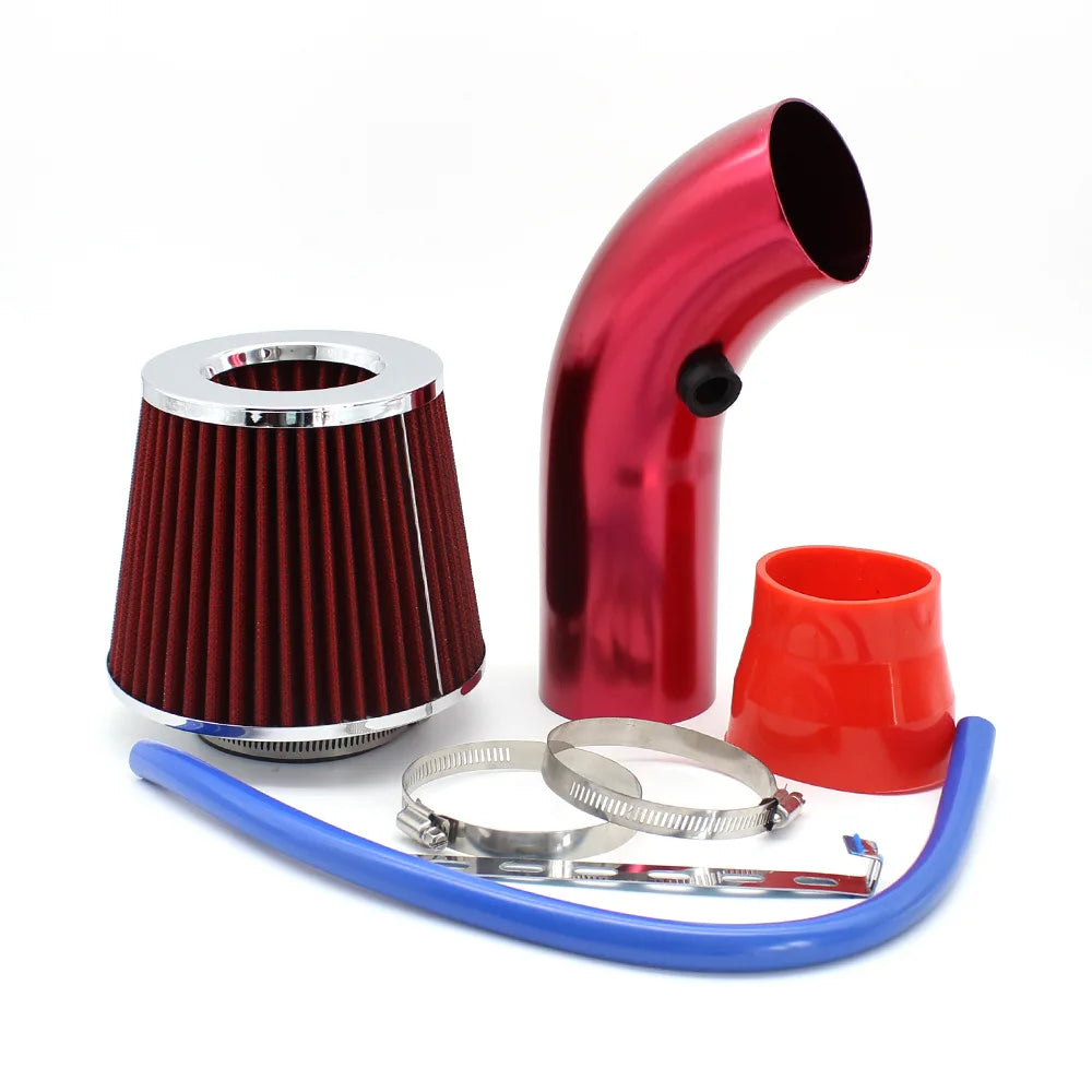 76mm High-Flow Cold Air Intake Filter Kit – Universal Mushroom Head Air Filter with Aluminum Pipe