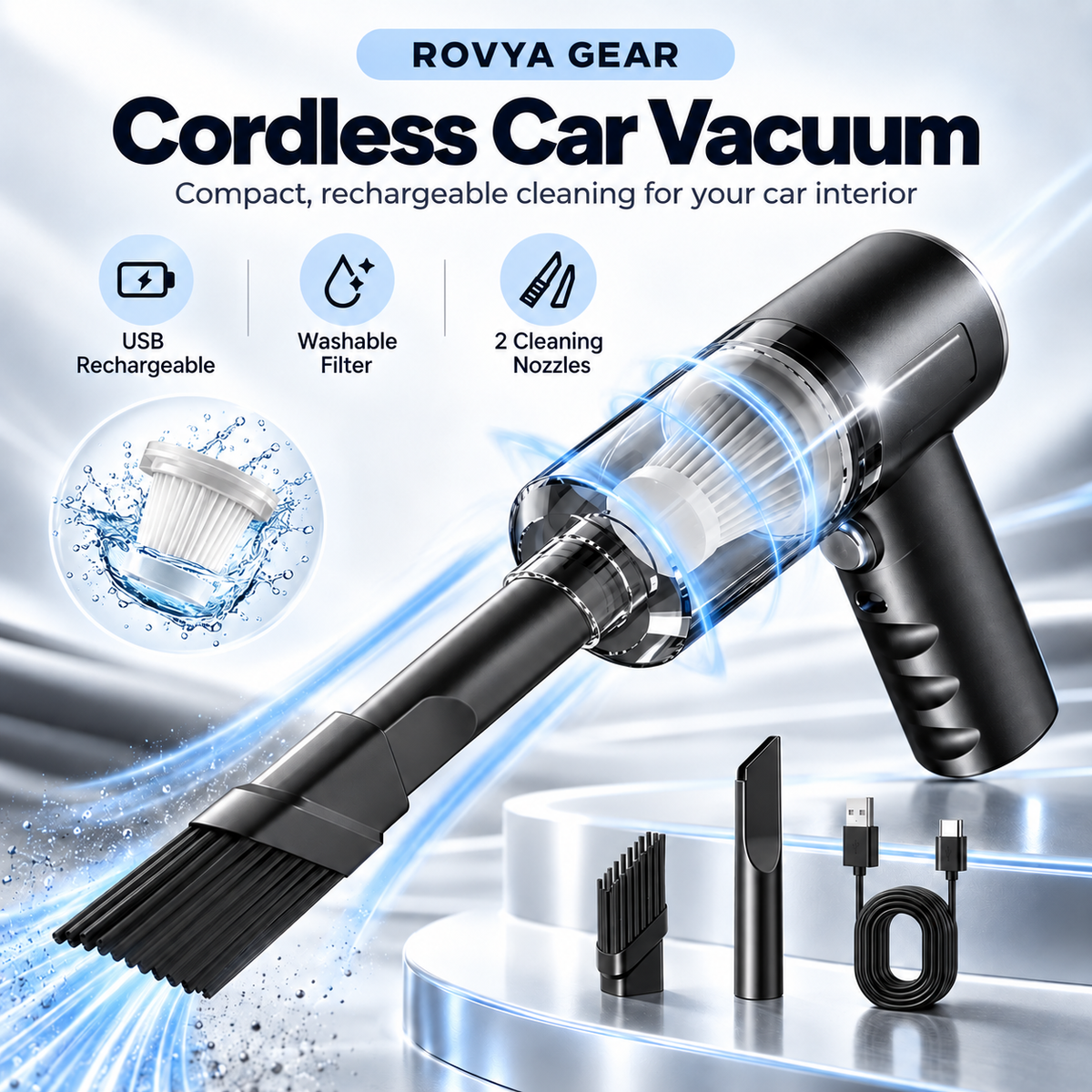 120W Cordless Handheld Vacuum | Car & Home