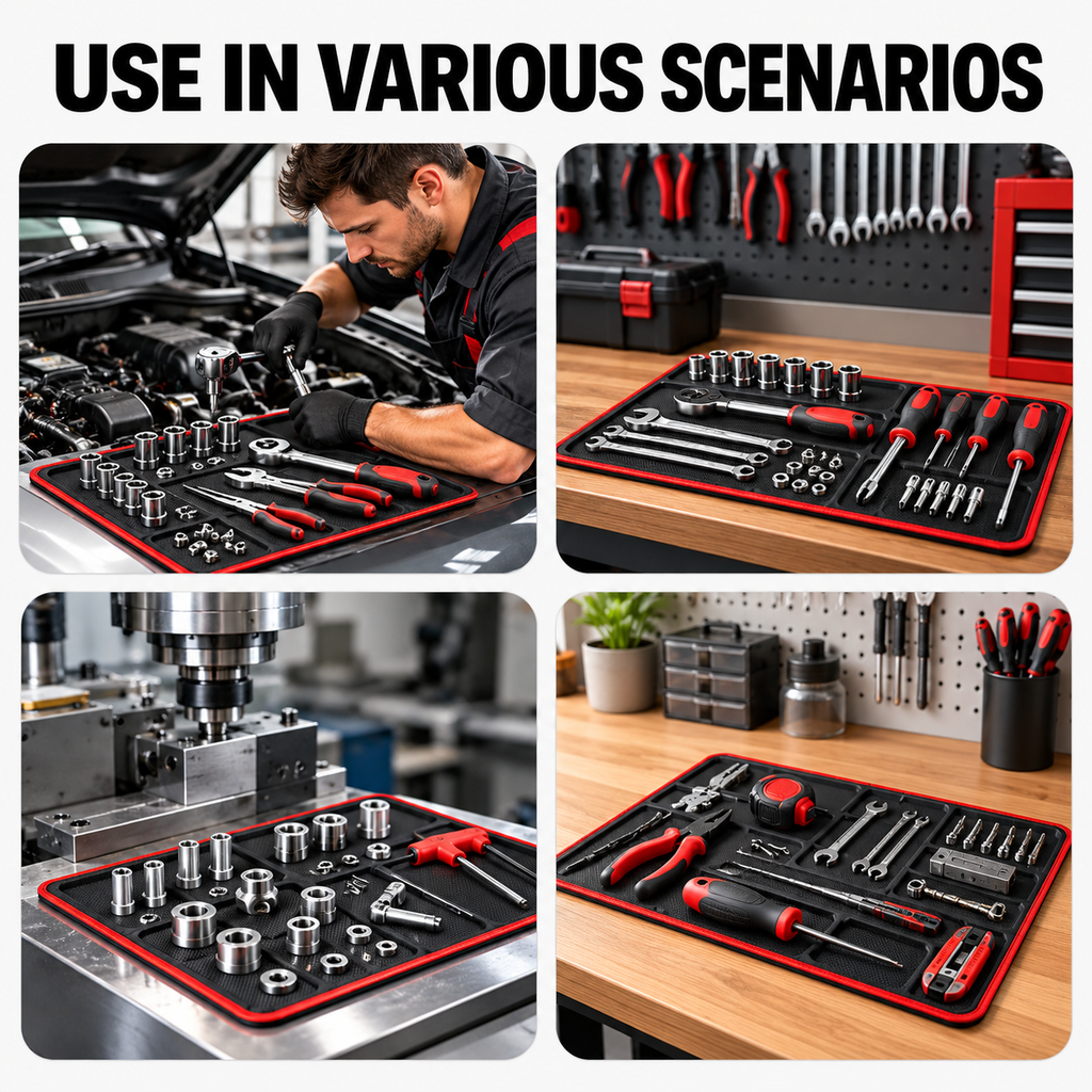 Magnetic Car Tool Organizer Mat